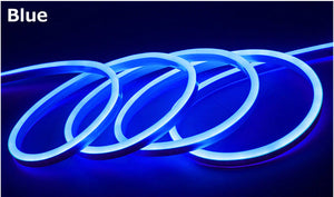 MANGUERA LED NEON AZUL DOBLE 2835 ROLLO 25M EXTERIOR WINLED SKU: WMA-019