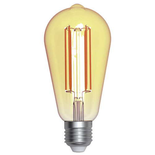 LAMPARA LED FILAMENTO ST64 E26 4W DIMEABLE LUZ AMBAR 1800K - LumyventJC