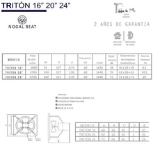 Cargar imagen en el visor de la galería, Extractor de Aire Industrial Triton 16&quot; Negro Mate - LumyventJC
