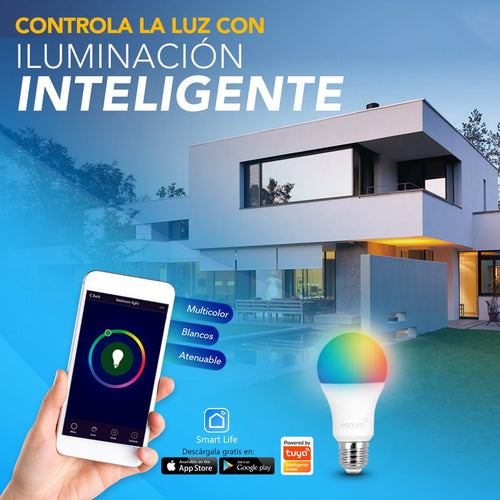 LAMPARAS LED SMART WIFI RGB CW MULTICOLOR Y BLANCOS E26 10W HASTA 850LM DIMEABLE CON APP PAQUETE DUAL (INCLUYE 2 PRODUCTOS) ARTLITE SKU: ALA - 029 - LumyventJC
