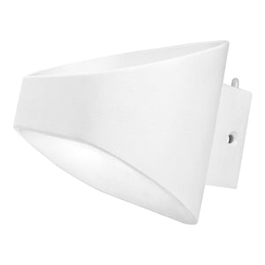 LUMINARIA LED PARED OVALO BLANCO EXTERIOR 6W BLANCO FRIO ARTLITE SKU: ADE - 001 - LumyventJC