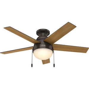 Ventilador Hunter Modelo Anslee con Luz 46 Pulgadas - LumyventJC